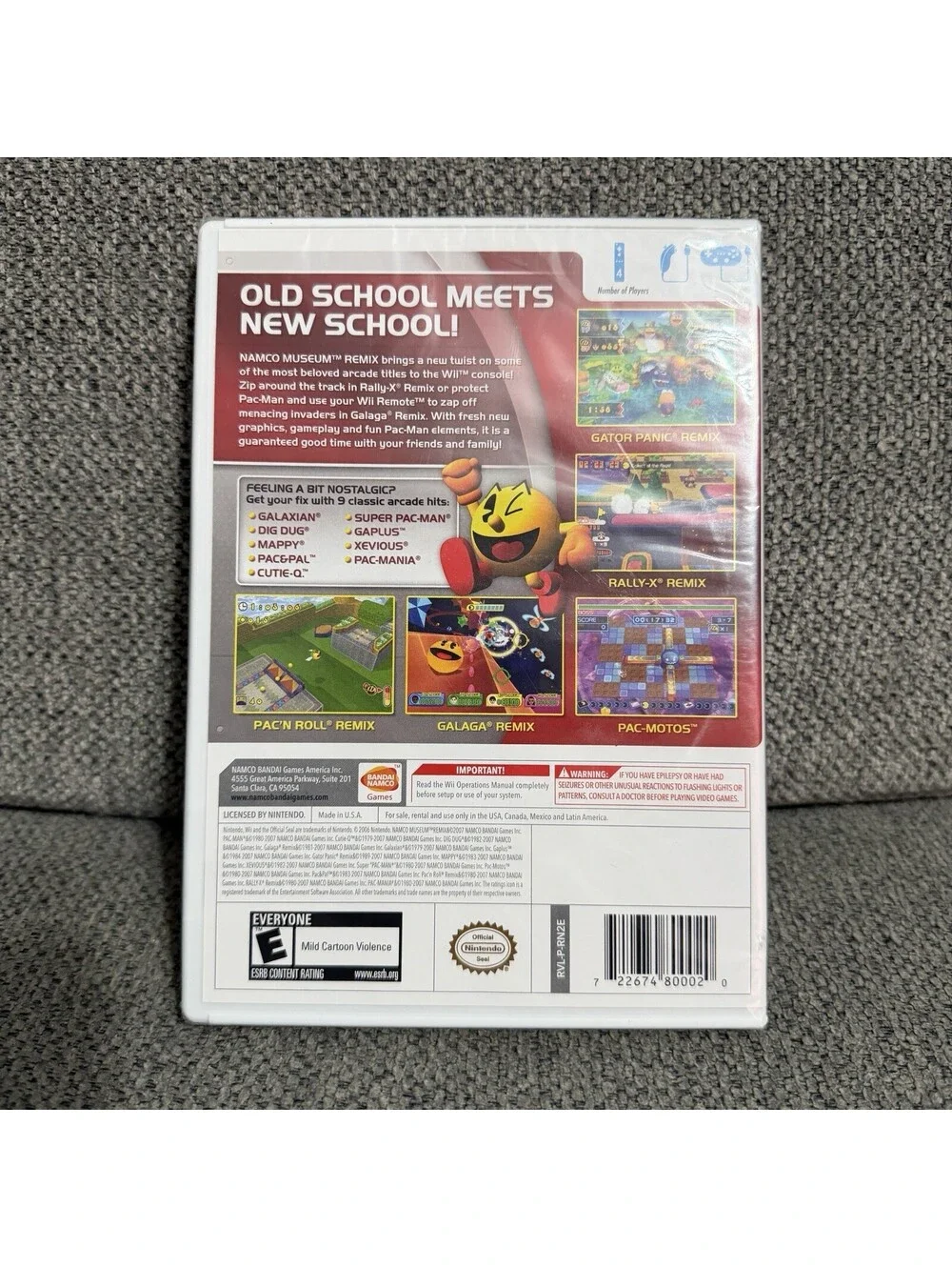 NEW Namco Museum Remix Nintendo Wii 2007 Video Game Pac-Man